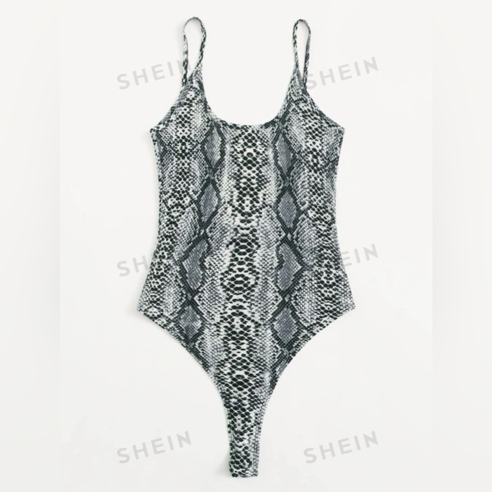 Snake print body suit